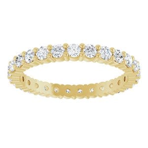 Rings 14K Yellow 2 mm Round Eternity Band Mounting Size 6