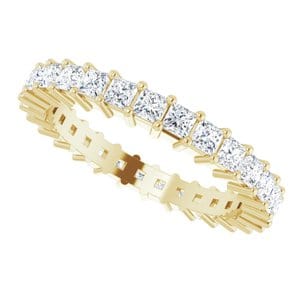 Rings 14K Yellow 2x2 mm Square Eternity Band Mounting Size 6