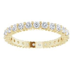 Rings 14K Yellow 2 mm Round Eternity Band Mounting Size 5.5