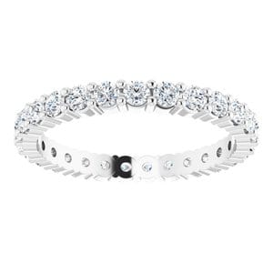 Rings Platinum 2 mm Round Eternity Band Mounting Size 5.5