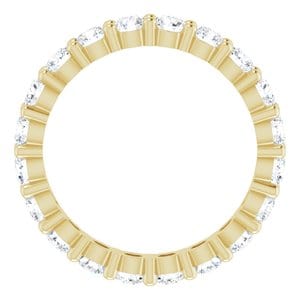 Rings 14K Yellow 2.75 mm Round Eternity Band Mounting Size 5.5
