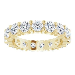 Rings 14K Yellow 3.5 mm Round Eternity Band Mounting Size 5.5