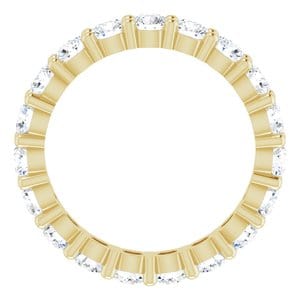Rings 14K Yellow 3 mm Round Eternity Band Mounting Size 5.5