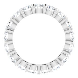 Rings Platinum 3.5 mm Round Eternity Band Mounting Size 5.5