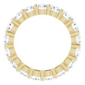 Rings 14K Yellow 3.5 mm Round Eternity Band Mounting Size 5.5