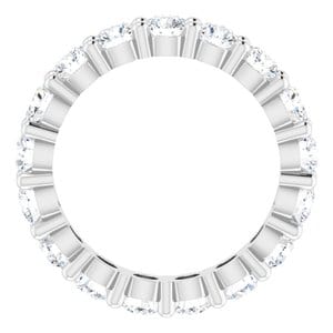 Rings Platinum 3.4 mm Round Eternity Band Mounting Size 5.5