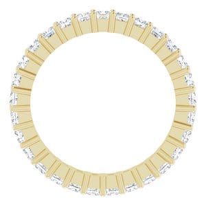 Rings 14K Yellow 2x2 mm Square Eternity Band Mounting Size 6