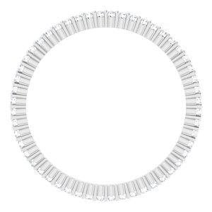 Rings 18K White 1 mm Round Eternity Band Mounting Size 6.5