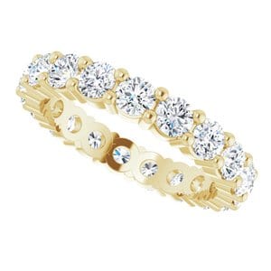 Rings 14K Yellow 3 mm Round Eternity Band Mounting Size 5.5