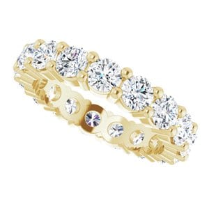 Rings 14K Yellow 3.5 mm Round Eternity Band Mounting Size 5.5