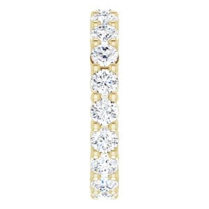 Rings 14K Yellow 3 mm Round Eternity Band Mounting Size 5.5