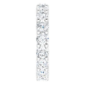 Rings Platinum 3.5 mm Round Eternity Band Mounting Size 5.5