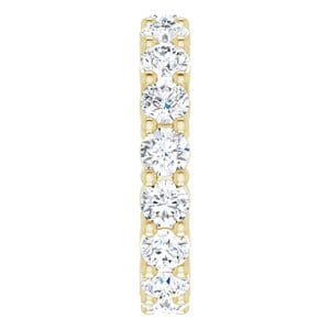 Rings 14K Yellow 3.5 mm Round Eternity Band Mounting Size 5.5