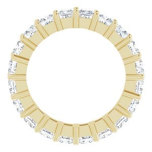 Rings 14K Yellow 3x3 mm Square Eternity Band Mounting Size 5.5