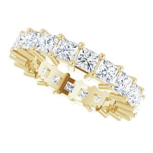 Rings 14K Yellow 3x3 mm Square Eternity Band Mounting Size 5.5