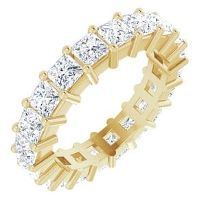 Rings 14K Yellow 3x3 mm Square Eternity Band Mounting Size 5.5