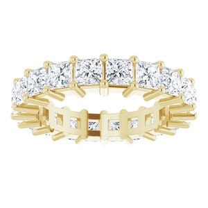 Rings 14K Yellow 3x3 mm Square Eternity Band Mounting Size 5.5