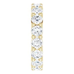 Rings 14K Yellow 3.75 mm Round Eternity Band Mounting Size 5.75
