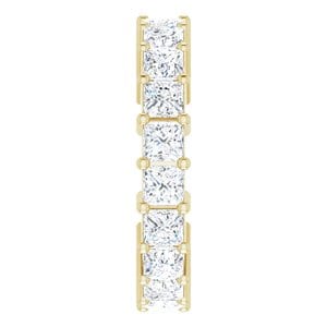 Rings 14K Yellow 3x3 mm Square Eternity Band Mounting Size 5.5