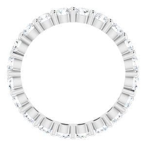 Rings 14K X1 White 2.75 mm Round Eternity Band Mounting Size 5.75