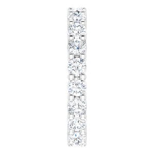 Rings 14K X1 White 2.75 mm Round Eternity Band Mounting Size 5.75