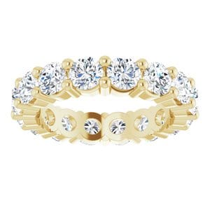Rings 14K Yellow 3.75 mm Round Eternity Band Mounting Size 5.75