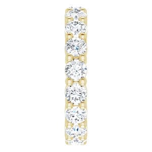 Rings 14K Yellow 3.4 mm Round Eternity Band Mounting Size 6
