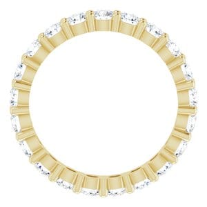 Rings 14K Yellow 2.75 mm Round Eternity Band Mounting Size 6
