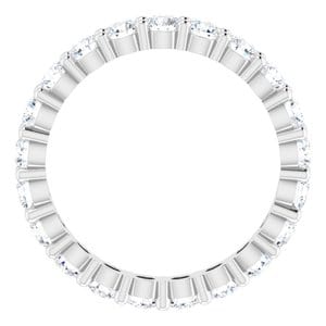 Rings Platinum 2.75 mm Round Eternity Band Mounting Size 6