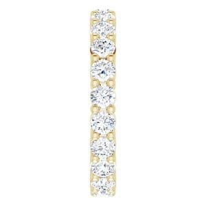 Rings 14K Yellow 2.75 mm Round Eternity Band Mounting Size 6