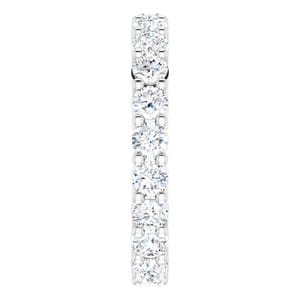 Rings Platinum 2.75 mm Round Eternity Band Mounting Size 6
