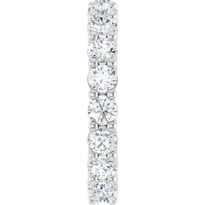 Rings Platinum 3 mm Round Eternity Band Mounting Size 6
