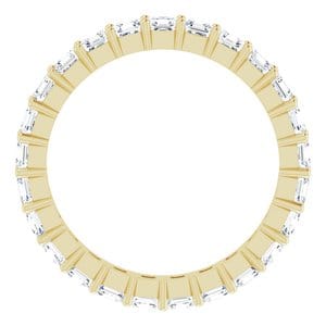 Rings 14K Yellow 2.3x2.3 mm Asscher Eternity Band Mounting Size 6