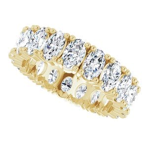 Rings 14K Yellow 5x3 mm Oval Eternity Band Mounting Size 6