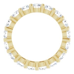 Rings 14K Yellow 3.4 mm Round Eternity Band Mounting Size 6