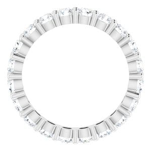 Rings Platinum 3 mm Round Eternity Band Mounting Size 6.5
