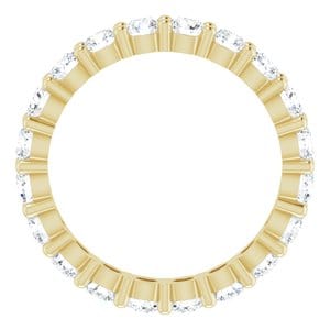 Rings 14K Yellow 3 mm Round Eternity Band Mounting Size 6.5