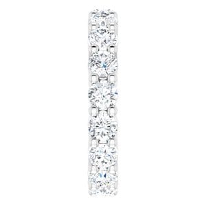 Rings Platinum 3.5 mm Round Eternity Band Mounting Size 6.5