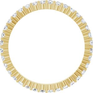 Rings 14K Yellow 1.5 mm Round Eternity Band Mounting Size 6