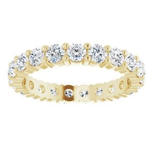 Rings 14K Yellow 2.75 mm Round Eternity Band Mounting Size 6