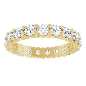 Rings 14K Yellow 3 mm Round Eternity Band Mounting Size 6