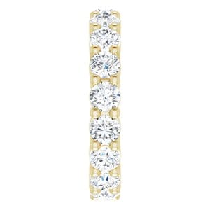 Rings 14K Yellow 3.5 mm Round Eternity Band Mounting Size 6