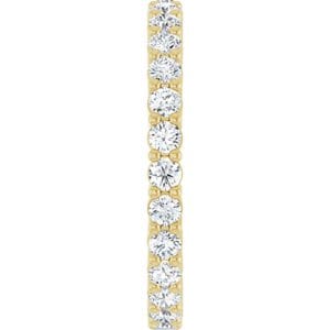 Rings 14K Yellow 2 mm Round Eternity Band Mounting Size 6