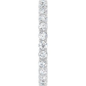 Rings Platinum 2 mm Round Eternity Band Mounting Size 6