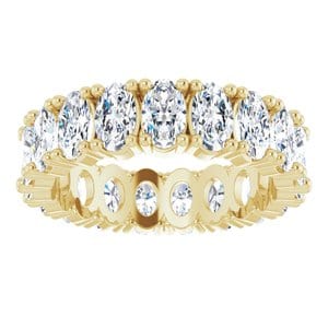 Rings 14K Yellow 5x3 mm Oval Eternity Band Mounting Size 6