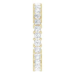 Rings 14K Yellow 2x2 mm Square Eternity Band Mounting Size 6