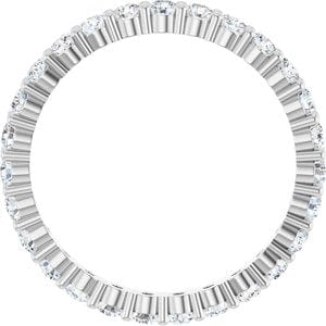 Rings Platinum 2 mm Round Eternity Band Mounting Size 6
