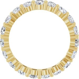 Rings 14K Yellow 3 mm Round Eternity Band Mounting Size 6