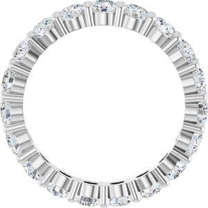 Rings Platinum 3 mm Round Eternity Band Mounting Size 6