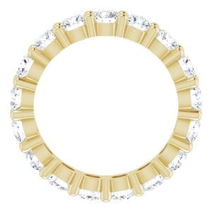 Rings 14K Yellow 3.5 mm Round Eternity Band Mounting Size 6